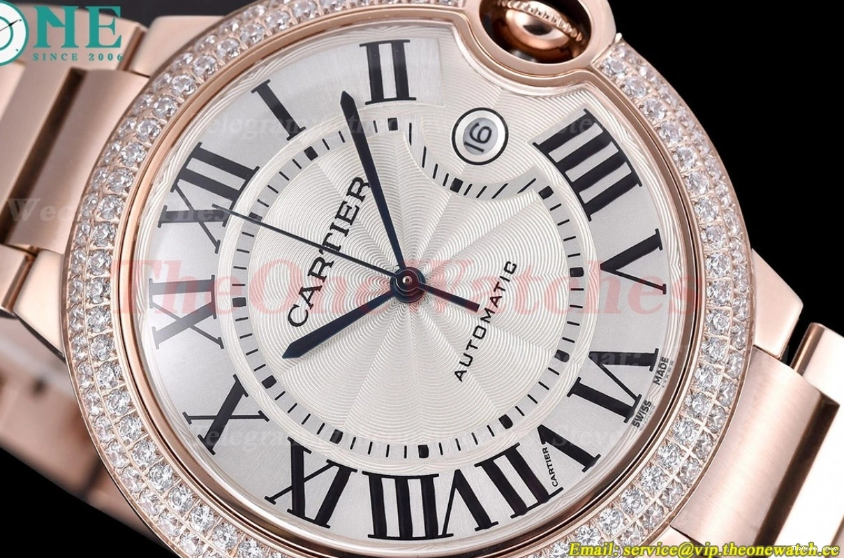 RG MY8215 De RG GDF Dial White Bleu Dia Ballon Cartier 42mm 0128